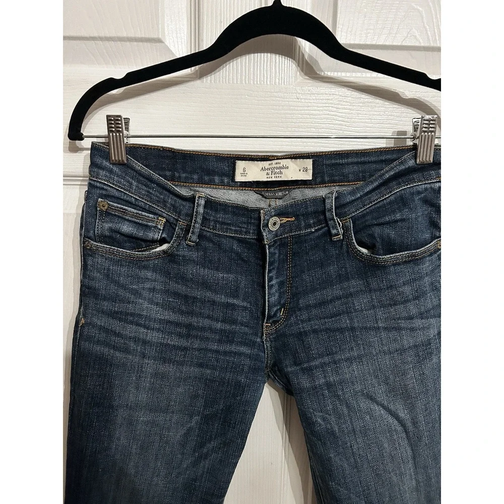 abercrombie & fitch jeans perfect stretch 28 W 6 dark wash‎ denim straight leg
